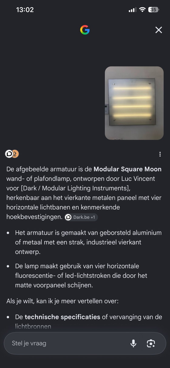 4 X Modular Square Moon Lamp Wand – Wandlampen, Aluminium (photo 5 of 5)