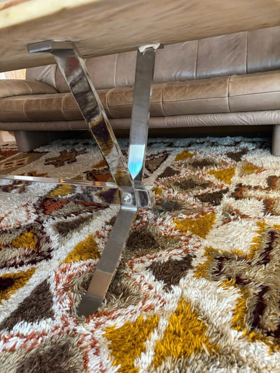Image 1 of Retro living room table with stone top (1970s)