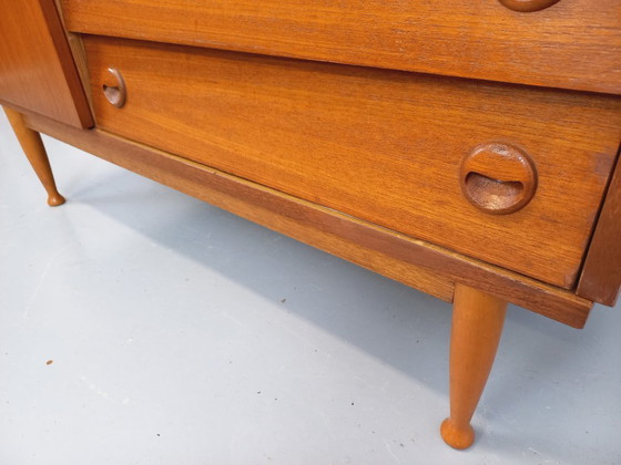 Image 1 of Vintage Scandinavian style teak secretary cabinet from the 60s