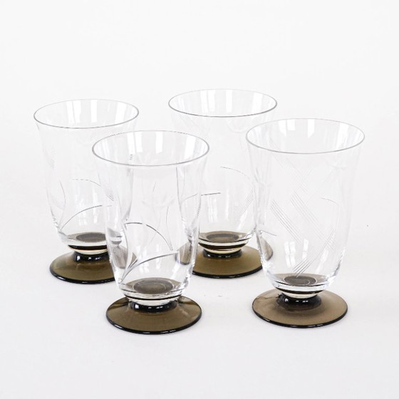 Image 1 of Set van vier glazen, Deens design, jaren 70, vervaardigd in Denemarken.