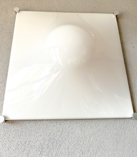Vintage Martinelli Luce Wall or Ceiling Lamp, Wall lights, Metal, Plexiglass, Silver (photo 8 of 10)