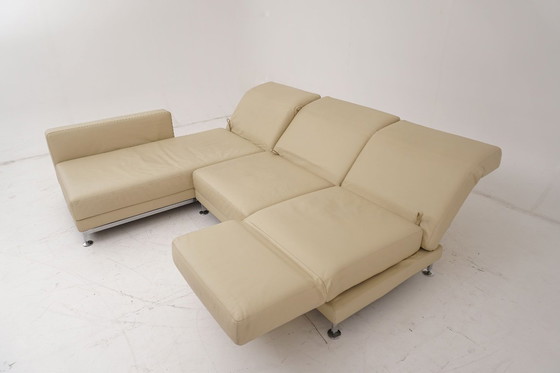 Image 1 of Canapé-lit multifonctionnel en cuir beige Moule de Brühl & Sippold