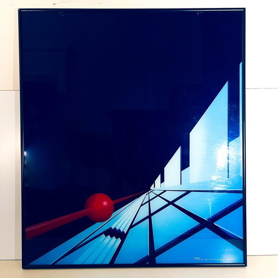 Patrice Placeman, Bola Roja, Óleo Eglomizado Bajo Cristal Acrílico, 1996 – Pinturas y dibujos, Wood, Plastic (photo 8 of 10)