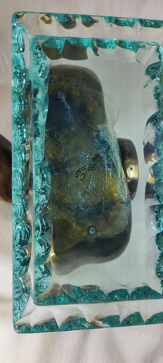 Image 1 of Modernist Abstract Bronze Sculpture "Bass Tuba"