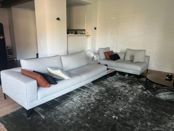 Image 1 of Designer lounge chair including matching cushions, side table, and ottoman