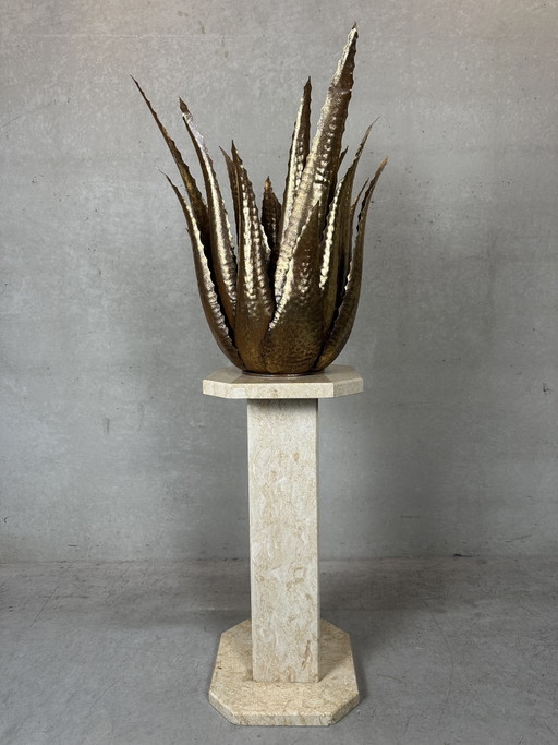 Vintage Travertine Column - 1970'S
