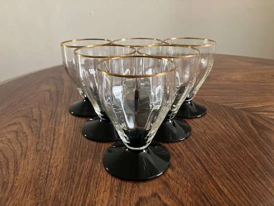 Image 1 of 6 Art Deco glasses from the 1930s