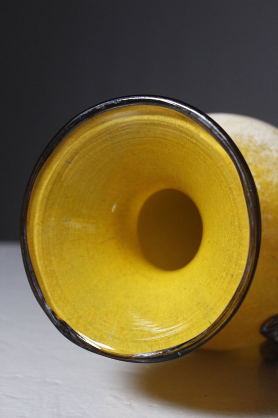 Vintage Murano Glass Blown Glass Vase, Scavo Technique, Italy, 1980s (photo 9 of 10)