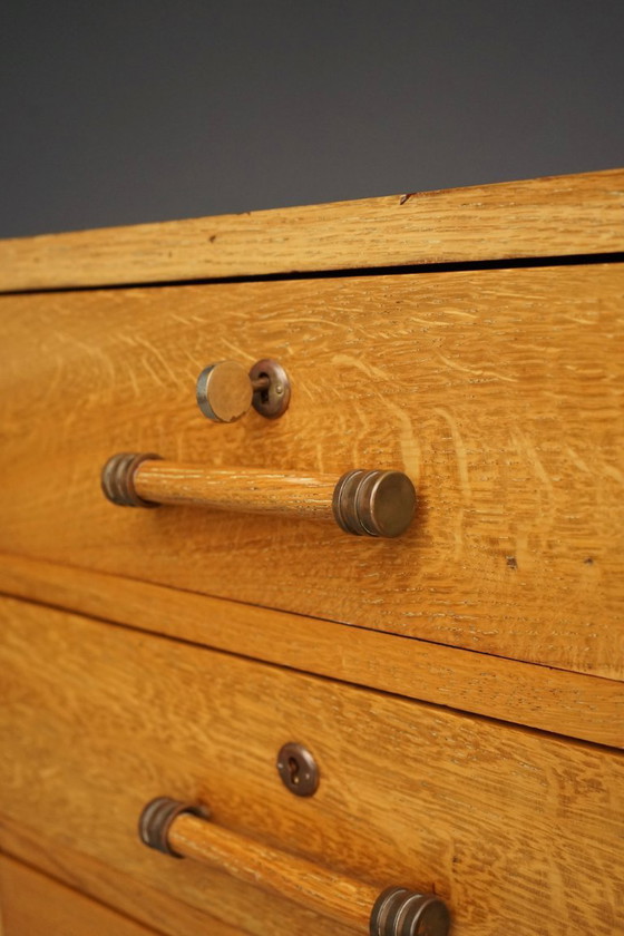 Scrivania francese Art Déco autoportante in legno di frassino, anni '30 – Scrivanie, Wood (photo 15 of 23)