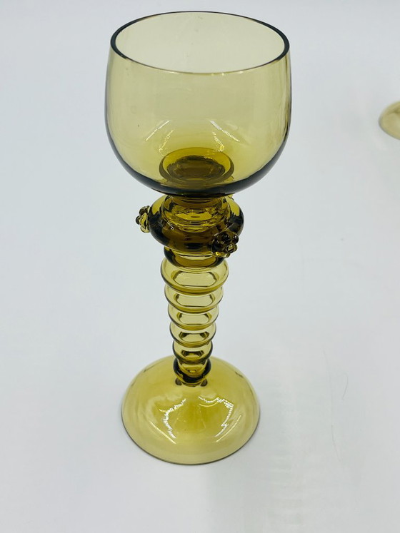Lot de 8 verres à vin Roemer verts – Bohemia, Verres et carafes, Glass (photo 9 of 17)