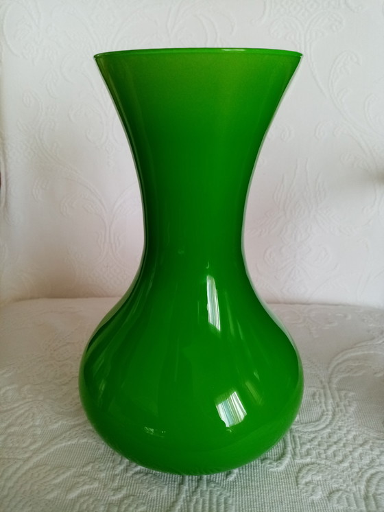 Image 1 of Empoli/Murano 60S Double-Layer Tubed Glass Deco Vase