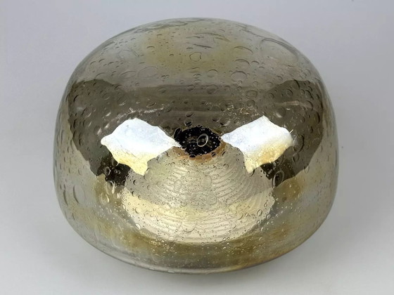 Image 1 of 60s 70s plafondlamp Plafoniere Flush Mount Böhmer Leuchten Duitsland Glas