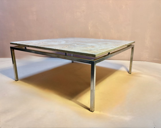 Image 1 of Vintage minimalistic coffee table with marble top
