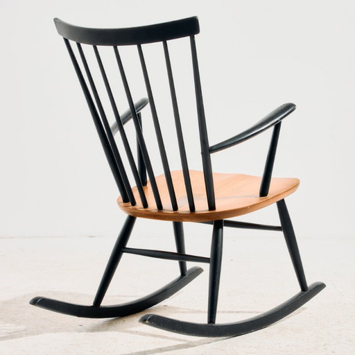 Sedia a dondolo MK10941 in faggio di Roland Rainer per Hagafors – schommelstoelen, Wood (photo 2 of 16)