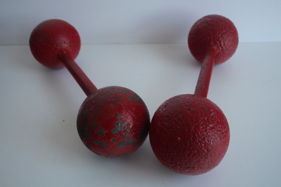 Image 1 of Set di manubri a doppia sfera in stile Art déco, anni '30.