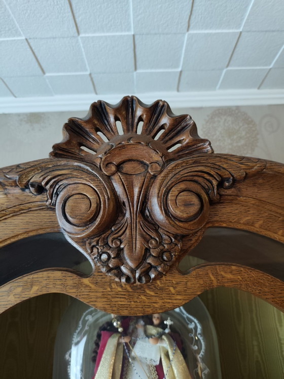 Vintage wall/buffet cabinet in Louis XV style – Wall cabinet, Wood (photo 6 of 15)