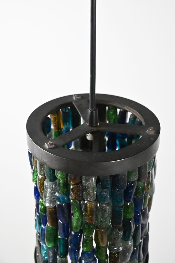 Image 1 of Lampada a sospensione vintage colorata