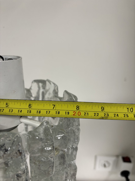 Image 1 of Ijsglas hanglamp van Kalmar Franken, geproduceerd in Oostenrijk gedurende de jaren 60