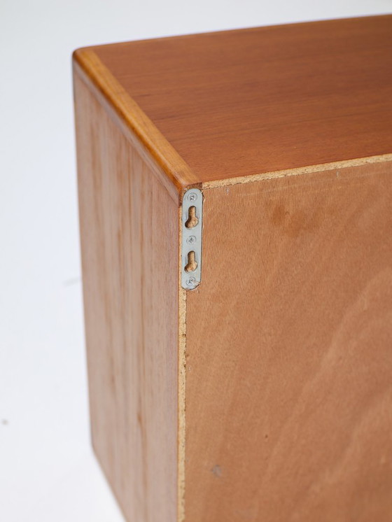 Image 1 of Silkeborg wall display cabinet sideboard vintage Danish teak