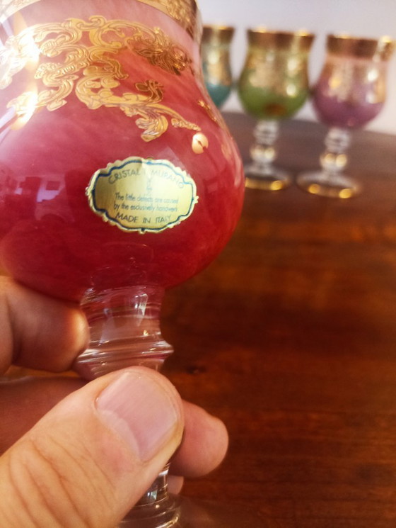 Image 1 of 6 bicchieri di cristallo di murano