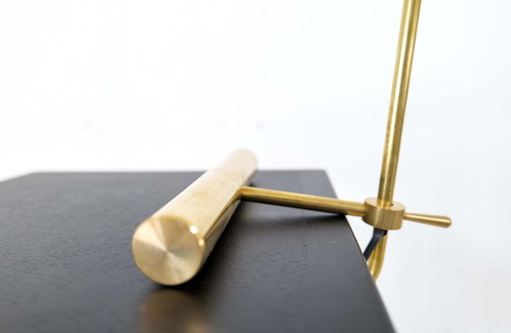 Image 1 of Italiaanse Moderne Tafellamp Messing, Stilnovo Stijl