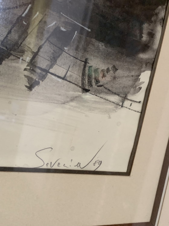 Viatcheslav "Slava" SAVELIEV (1944–2013) – Il Cavallo di Troia (1989) – Dipinti e disegni, Paper, Wood (photo 15 of 15)