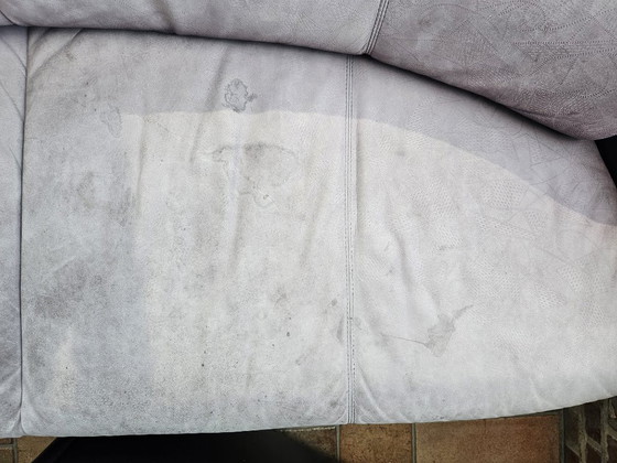 Image 1 of Leolux Excalibur 2.5-seater + 3-seater vintage design sofas (1991) - iconic Dutch design by Jan Armgardt in purple leather