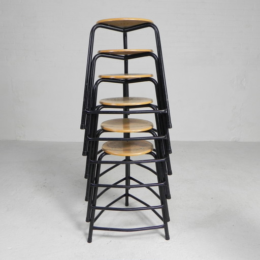 Industrieller stapelbarer Hocker, 55 cm hoch