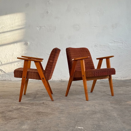 Image 1 of Ensemble de 4 fauteuils hongrois de style type 366, années 1960