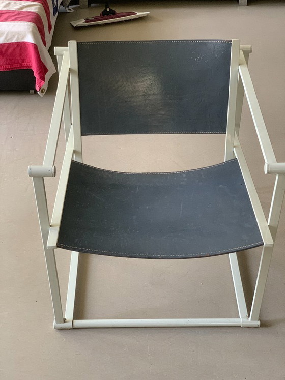 Juego de 2 sillas Cube Pastoe FM60 – Radboud van Beekum – Arnés de cuero gris – Sillones, Leather, Metal (photo 7 of 17)