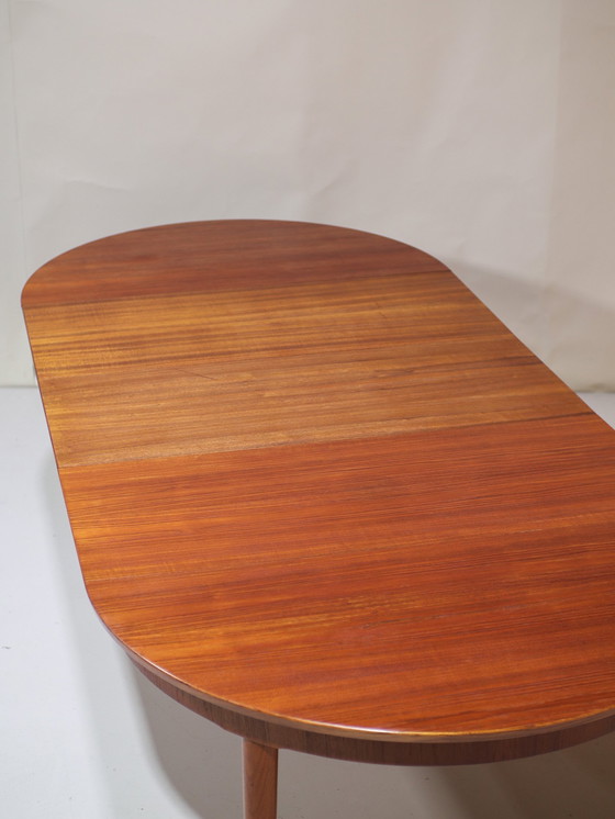 Image 1 of Table à manger ronde extensible Teck Vintage Danois