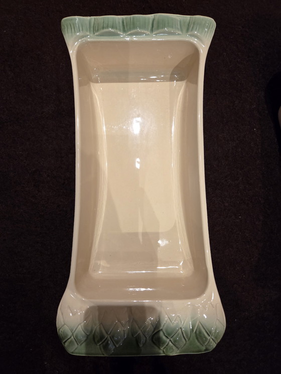 Image 1 of 2x Plato de espárragos de mayólica bretona BCI