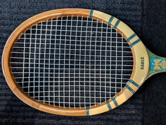 Racchetta vintage J. Gauthier Fils & Cie – Eagle – per competizioni - 1960 – Oggetti decorativi, Leather, Wood (photo 9 of 9)