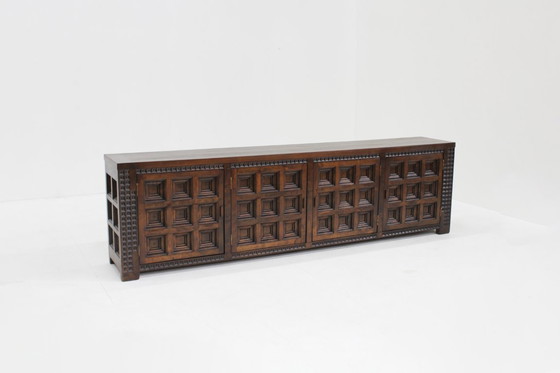 Image 1 of Vintage Spanish Brutalist Sideboard Dresser