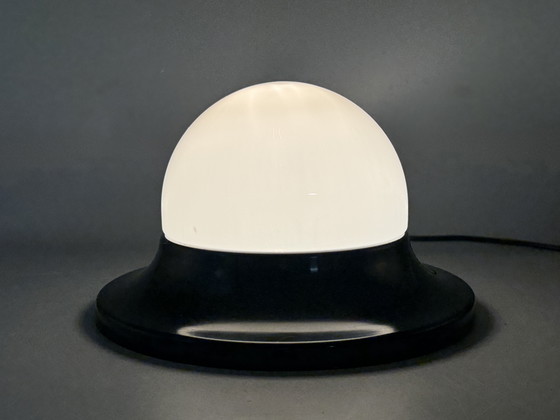 Image 1 of Plastic ceiling lamp in a modern black and white design