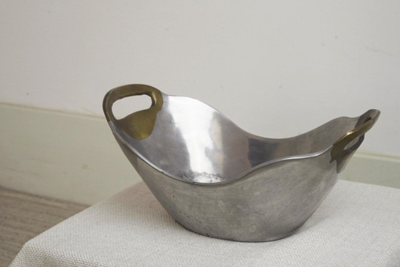 Ardisur Ciotola Anni '70 Spagnola Brutalista Alluminio Ottone Centrotavola Vintage – Ciotole, Aluminium (photo 5 of 10)