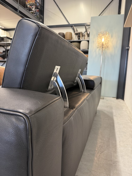 Image 1 of Canapé Jori Shiva 3990 en cuir noir 235