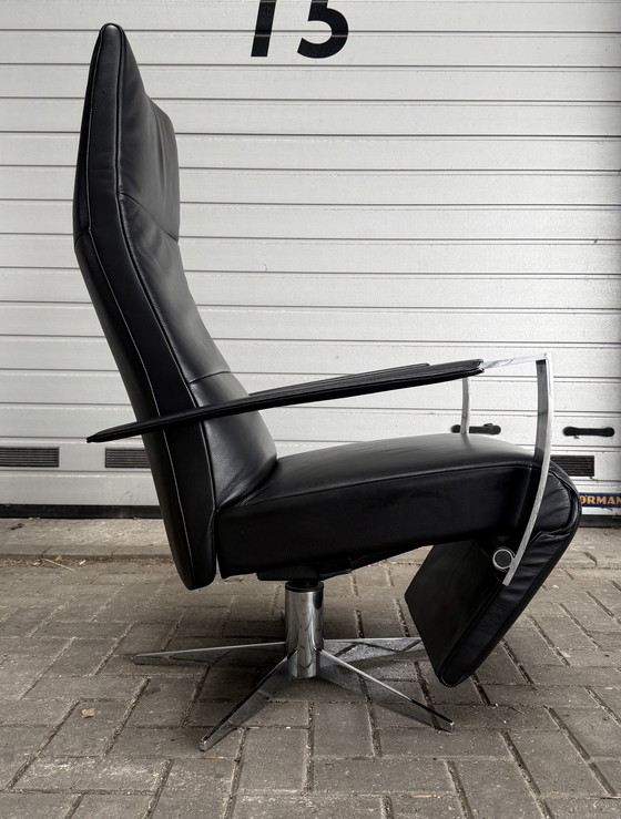 Image 1 of Jori Idaho Relax Armchair, Medium, Multi-Move, Black Leather, As Good As New