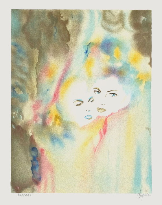 Image 1 of Cécile CHAPELLIER Complicité I Signed lithograph 1990