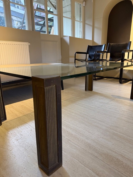 Image 1 of Vintage glass coffee table