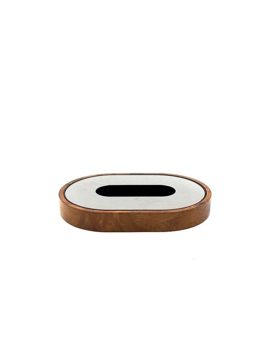 Image 1 of Mid-century olive wood ashtray, Italy ca. 1970
