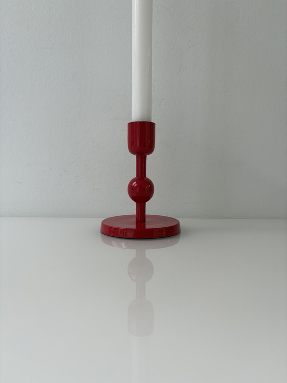 Portacandele in Metallo Rosso Fuoco – Design Moderno – rvs (photo 6 of 10)