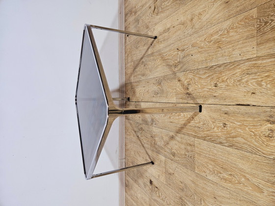 Mid-Century Modern Salontafel in chroom en rookglas, Italië, jaren 70 – Koffietafelboeken, Chrome (photo 13 of 19)