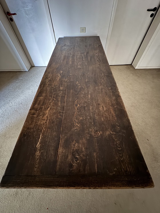 Image 1 of antieke kloostertafel