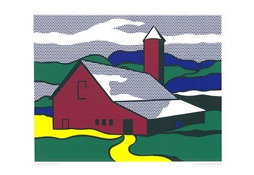 Roy Lichtenstein --- Red Barn From 1983