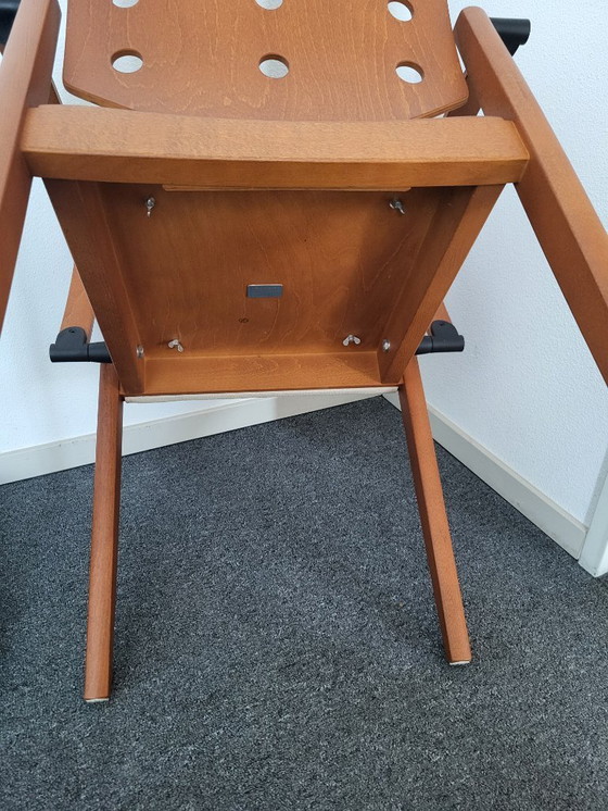 Image 1 of Stoel - Fauteuil Kusch+Co in hout met creme stof