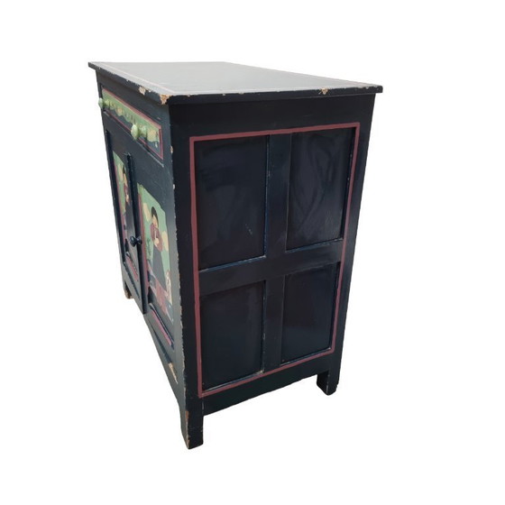 Image 1 of Mid-century green wooden cabinet