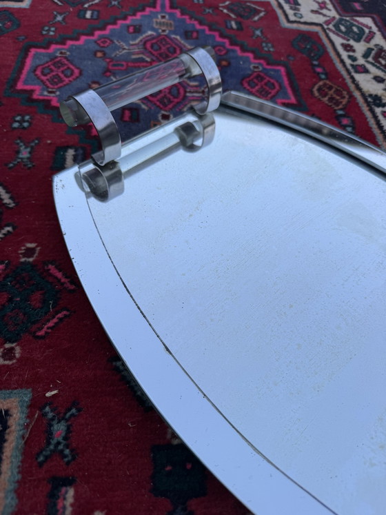 Art Deco Mirror and Glass Tray – Table accessories, Metal (photo 10 of 13)