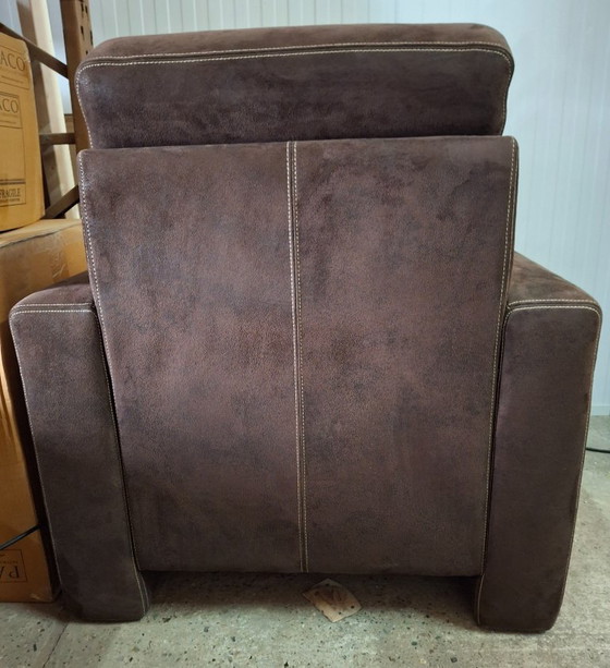 Image 1 of Sillón de cuero de lujo con soporte lumbar, nuevo