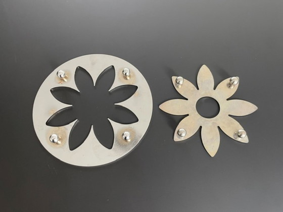 Image 1 of Vintage modular metal coasters set of 2